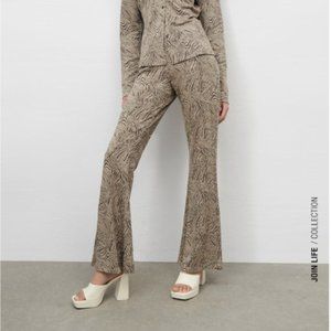 Zara Flared Jacquard Pants NEW With Tags